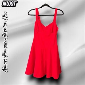 Almost Famous x Fashion Nova Sarah Lee Corset Mini Dress – Red – Size Small – NW
